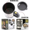 Karıştırıcı Özellikli Mikser Kupa Bardak Self Stirring Mug (5468)