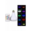 Kumandalı RGB Led Işık Bluetooth Hoparlör Ses Lambası Renkli Ampul
