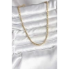 Mey İthalat® 14K Gold Renk Kaplama Boru Zincir Model CM Kadın Kolye