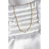 Mey İthalat® 14K Gold Renk Kaplama Ezme Yılan Zincir Model CM Kadın Kolye