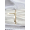 Mey İthalat® 14K Gold Renk Kaplama Kalpli Model CM Kadın Bileklik