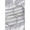 Mey İthalat® 316 Çelik Gümüş Renk 63 mm Halka Model Kadın Küpe