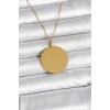 Mey İthalat® 316L Çelik Gold Renk Ayetel Kürsi ve Allah Yazılı Kolye