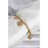 Mey İthalat® 316L Çelik Gold Renk Charmlı Kadın Bileklik