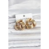 Mey İthalat® 316L Çelik Gold Renk Sarmal Model Kadın Küpe