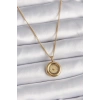 Mey İthalat® 316L Çelik Gold Renk Zincir Gold Altın Model Kadın Kolye