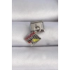 Mey İthalat® 316L Çelik Gümüş Renk Sallantı Defter Figür Nomination Charm