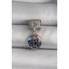 Mey İthalat® 316L Çelik Gümüş Renk Sallantı Dünya Model Nomination Charm