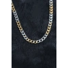 Mey İthalat® 316L Çelik Gümüş ve Gold Renk Curb Erkek Kolye