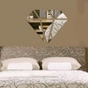 Mey İthalat® 40x40 cm Elmas Formlu Kırılmaz Pleksi Ayna - Geometrik Duvar Dekoru