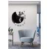 Mey İthalat® Adalet Tanrıçası Themis Tasarım Ahşap Duvar Saati - 40x40 cm Avukat Hediyesi