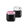 Mey İthalat® Airpods 2 (2.nesil) 3in1 Kılıf - Siyah-Pembe