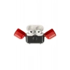 Mey İthalat® Airpods 3 (3.nesil) Basmalı Kılıf - Siyah-Kırmızı