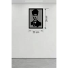Mey İthalat® Atatürk Line Art Metal Görünümlü Ahşap Tablo - Modern Ofis ve Ev Dekoru