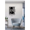 Mey İthalat® Atatürk Line Art Metal Görünümlü Ahşap Tablo - Modern Ofis ve Ev Dekoru