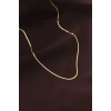 Mey İthalat® Çelik Gold Renk 60 cm İnce İtalyan Zincir Kolye