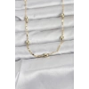 Mey İthalat® CM 14K Gold Renk Damla Topçuklu Zincir Model 60 cm Kadın Kolye