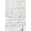 Mey İthalat® CM 14K Gold Renk Damla Topçuklu Zincir Model 60 cm Kadın Kolye