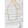 Mey İthalat® CM 14K Gold Renk Halka Zincir Model 60 cm Kadın Kolye