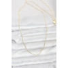 Mey İthalat® CM 14K Gold Renk İnce Top Zincirli 60 cm Kadın Kolye