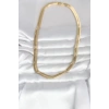 Mey İthalat® CM 14K Gold Renk Kalın Yassı Yılan Zincir Model 45 cm Kadın Kolye