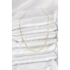 Mey İthalat® CM 14K Gold Renk Lazer İnce Zincirli Kadın Kolye