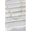 Mey İthalat® CM 14K Gold Renk Lazer Zincirli Model 60 cm Kadın Kolye
