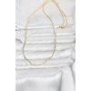 Mey İthalat® CM 14K Gold Renk Top Zincirli Model 60 cm Kadın Kolye