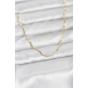 Mey İthalat® CM 14K Gold Renk Yassı Zincir Model 60 cm Kadın Kolye