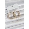 Mey İthalat® Gold Renk Pirinç Halka 30 mm Kadın Küpe
