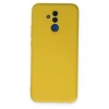 Mey İthalat®  Huawei Mate 20 Lite Kılıf Nano içi Kadife Silikon - Sarı