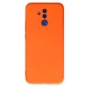 Mey İthalat®  Huawei Mate 20 Lite Kılıf Nano içi Kadife Silikon - Turuncu