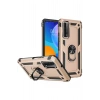 Mey İthalat® Huawei P Smart 2021 Kılıf Sofya Yüzüklü Silikon Kapak - Gold