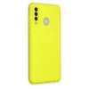 Mey İthalat®  Huawei P30 Lite Kılıf Nano içi Kadife Silikon - Sarı