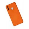 Mey İthalat®  Huawei P30 Lite Kılıf Nano içi Kadife Silikon - Turuncu
