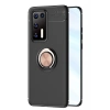 Mey İthalat® Huawei P40 Kılıf Range Yüzüklü Silikon - Siyah-Gold
