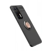 Mey İthalat® Huawei P40 Kılıf Range Yüzüklü Silikon - Siyah-Gold