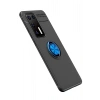 Mey İthalat® Huawei P40 Kılıf Range Yüzüklü Silikon - Siyah-Mavi