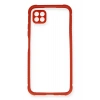 Mey İthalat® Huawei P40 Lite Kılıf Miami Şeffaf Silikon - Kırmızı