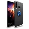 Mey İthalat® Huawei Y6P Kılıf Range Yüzüklü Silikon - Siyah-Mavi