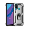 Mey İthalat® Huawei Y6P Kılıf Sofya Yüzüklü Silikon Kapak - Gümüş