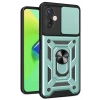 Mey İthalat®  İnfinix Hot 30 4G Kılıf Pars Lens Yüzüklü Silikon - Yeşil