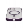 Mey İthalat®  iPhone 11 Hilton Magsafe Kapak - Derin Mor