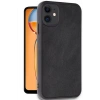 Mey İthalat®   iPhone 11 Kılıf Aras Deri Kapak - Siyah