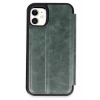 Mey İthalat® iPhone 11 Kılıf Flip Cover - Koyu Yeşil