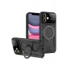 Mey İthalat®  iPhone 11 Kılıf Joy Lens Standlı Kapak - Siyah