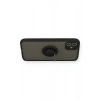 Mey İthalat®   iPhone 11 Kılıf Montreal Yüzüklü Silikon Kapak - Siyah
