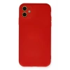 Mey İthalat®  iPhone 11 Kılıf Nano içi Kadife Silikon - Kırmızı