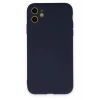 Mey İthalat®  iPhone 11 Kılıf Nano içi Kadife Silikon - Lacivert