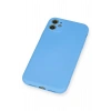 Mey İthalat®  iPhone 11 Kılıf Nano içi Kadife Silikon - Mavi